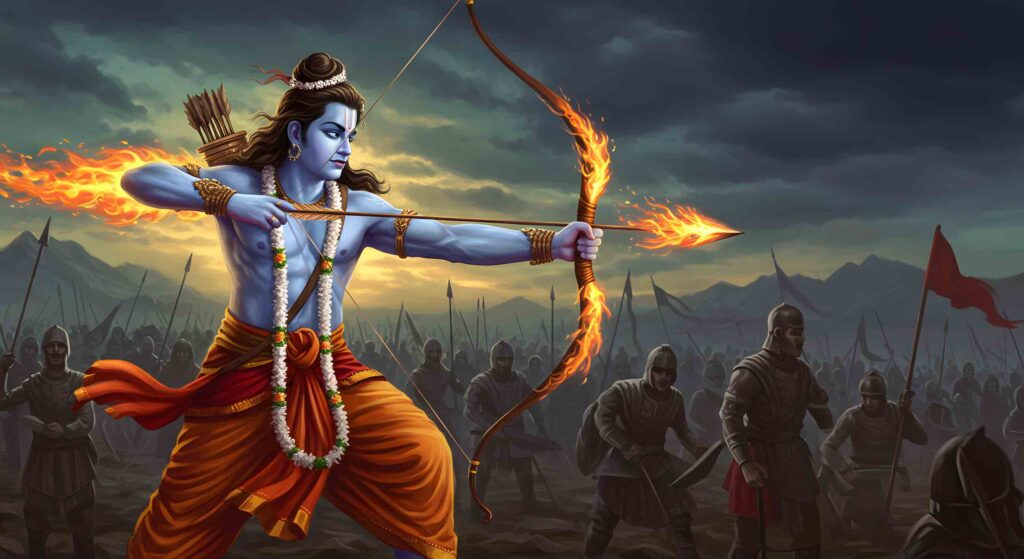 1080p shri ram photo hd – Lord Ram Firing Flaming Arrow