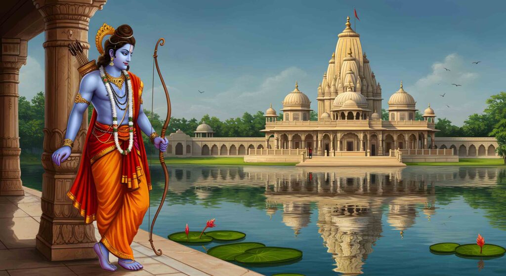 1080p shri ram photo hd – Lord Ram by Temple Pond