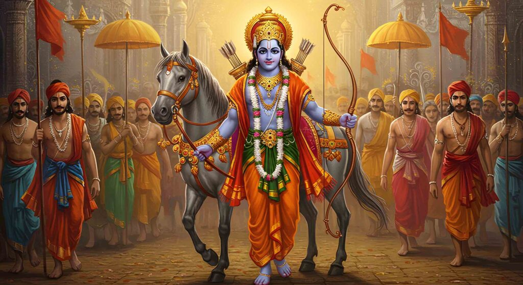 1080p shri ram photo hd – Lord Ram with Ashwamedha Horse