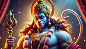 courageous lord hanuman hd pics wallpaper Lord Hanuman depicted in HD with glowing eyes and a divine aura, representing his eternal wisdom and strength – hanuman pics hd wallpaper for spiritual upliftment.