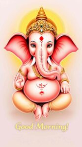 These good morning Ganesh ji images hd radiate peace and positivity, perfect to begin your day with Ganesh’s divine blessings.