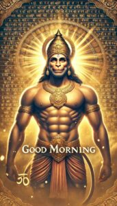 These “good morning images of hanuman ji” show Hanuman as the protector of dharma, radiating divine strength and protection.