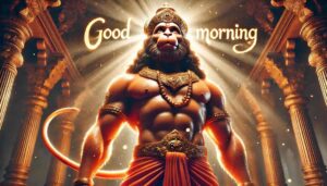 Witness the “good morning images of hanuman ji” in a sacred setting, where Lord Hanuman’s divine presence brings peace and power.