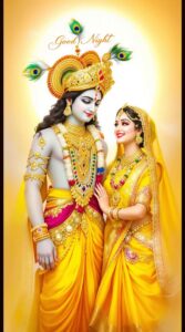 Radiant "good night images of Radha Krishna" capture their divine presence, radiating love and serenity.