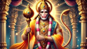 Hanuman Dada photo HD depicting Lord Hanuman as a protector of his devotees, with his mace ready for defense.