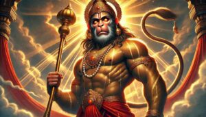 Explore the grandeur of Lord Hanuman with powerful features, golden skin, and a fiery aura in this Hanuman hd pics 1080p.