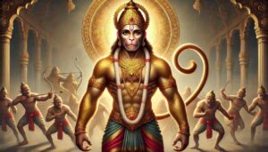 The mighty warrior Hanuman on the battlefield, rendered in powerful detail for Hanuman hd pics 1080p.