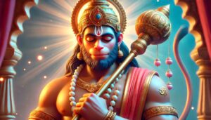 hanuman peaceful smile pics hd wallpaper A divine and peaceful close-up of Lord Hanuman's upper body in HD, highlighting his calm expression and spiritual strength – a serene hanuman pics hd wallpaper.