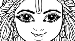images of krishna for colouring greetfuly 8 "Images of krishna for colouring" with Krishna smiling offer an easy and enjoyable colouring activity for young children.
