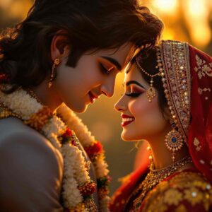 Find Radha Krishna pics for DP, where the divine couple’s gaze expresses eternal love and connection.