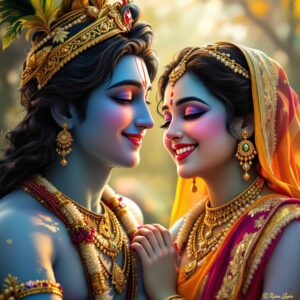 These Radha Krishna pics for DP showcase the divine couple’s joy and laughter, filled with love and light.