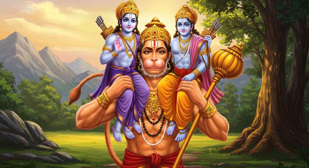 Hanuman Carrying Ram and Lakshman – Classic Animation 9