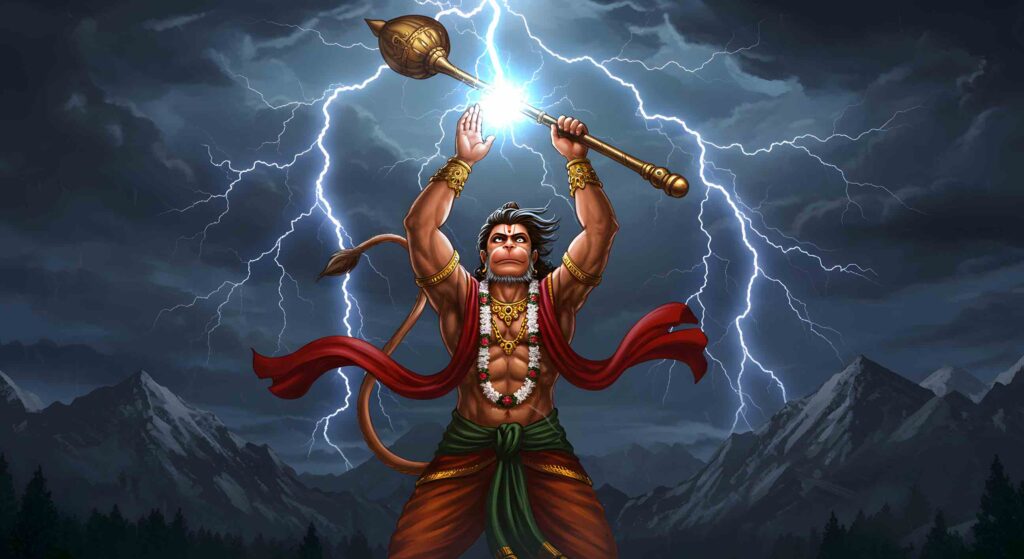 Hanuman Summoning Storms – Dramatic Animation 9