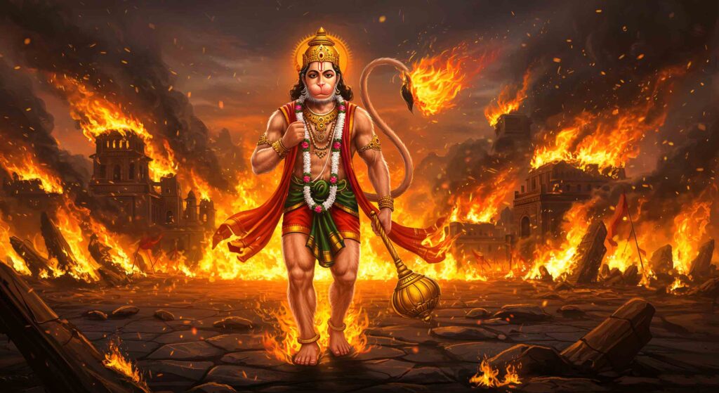 Hanuman Walking Through Flames – Epic Animation 11