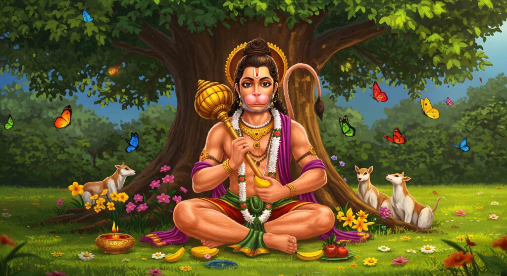 Hanuman in a Garden – Lighthearted Animation 14